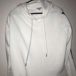 Striped white hoodie